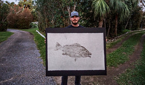 Grey Snapper on Handmade Paper